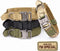 KCUCOP Tactical Dog Collar with Handle, Adjustable Heavy Duty Military Collar with Metal Buckle and Patches for Large