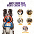 Interactive Durable Dog Chew Toys for Aggressive Small Medium Large Breeds, Indestructible Rubber Triangle Ring