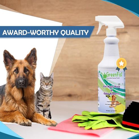 Pet Stain & Odor Remover Magic Fast Acting Carpet Spot Cleaner for Cats, Dogs, 32 oz Spray