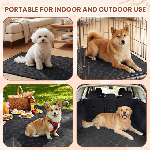 1 47" 35" Yinkin Pcs Chew Proof Dog Crate Pad, x Indestructible Dog Bed for Aggressive Chewers, Waterproof Crate Mat