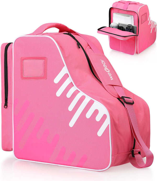 Skate Bag for Adults, Large Capacity Roller Skates Carry Bag with Adjustable Shoulder Strap, Nylon for Men & Women