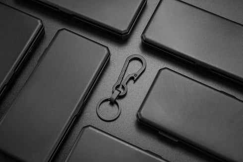 KeyUnity KM01 Titanium EDC Keychain Clip - Quick Release Carabiner Key Ring Holder for Men