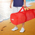 Red Heavy-Duty Large Mesh Sports Duffle Bag, Dry Bag, Diving Equipment Scuba Bag with Zipper. Great for Gym Workout