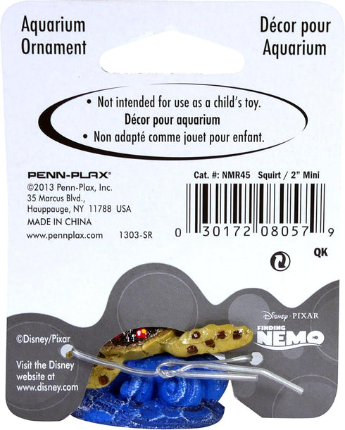 Penn-Plax Mini Aquarium Ornament for Finding Nemo, Fun Decoration with Friendly Turtle Riding a Wave