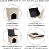 Pet House Ottoman - Collapsible Multipurpose Small Dog or Cat Bed Cube and Footrest with Cushion Top and Interior