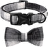 Lionet Paws Dog and Cat Collar with Bowtie, Adjustable Grid Collar with Plastic Buckle for Small Pets