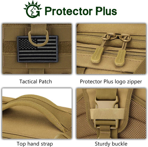 Pack Backpack Protector Plus Tactical Sling Bag Military MOLLE Crossbody Chest Shoulder (Patch Included) | Chest