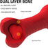 Playology Dog Toys, Dual Layer Bone Chew Toy for Dogs, Medium Beef Scented, Easy to Clean