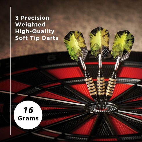 Viper Spinning Bee Soft Tip Darts with Casemaster Storage Case, 16 Grams