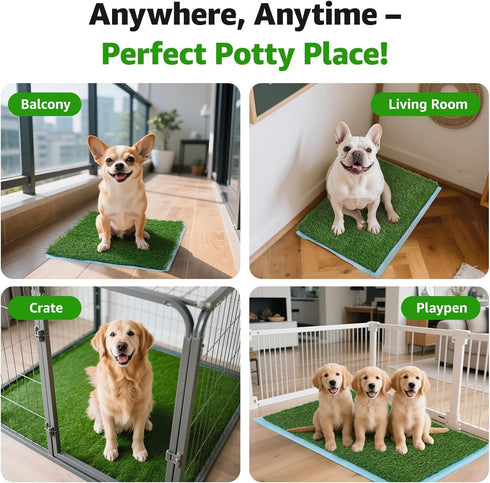 (51.1x31.8Inches) Fake Grass Pee for Dog Large Artificial Grass Rug Pad for Puppy Potty Washable Grassmat for Pet