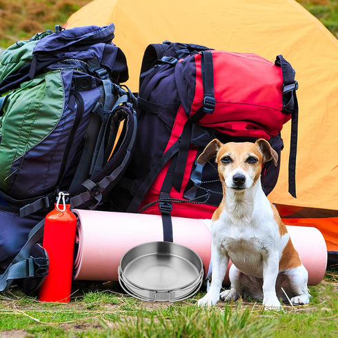 6.29In Angoily Portable Non-Stick Frying Pan Outdoor Cooking Pot with Foldable Handle for Camping Hiking Travel