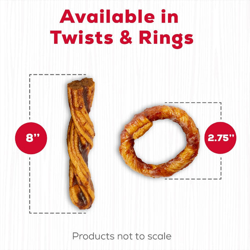 Country 7 Count Kitchen Rawhide Free Beef Rings Dog Chews, Made with Real Beef, Highly Digestible, Gluten Free