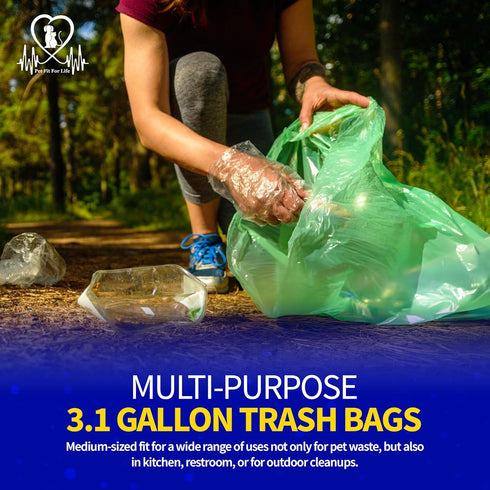3.1 3-Pack 10 Pet Fit For Life Gal Leak-Proof Wastebasket Liners - of Medium Bags for Dog Droppings, Lawn, Garage