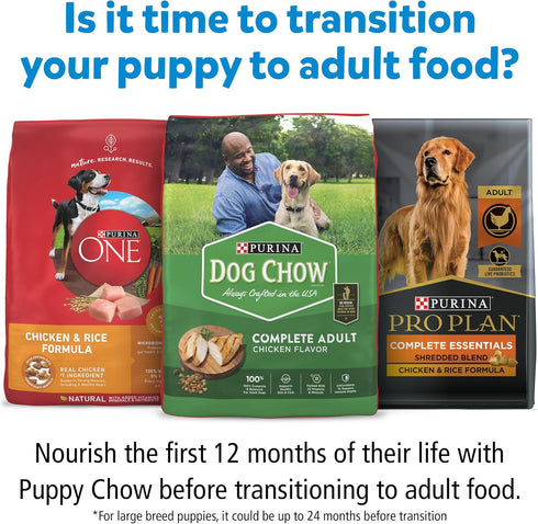 Purina Puppy Chow 4.4 Purina, Puppy Chow High Protein Dry Puppy Food, Tender & Crunchy With Real Beef, Pound Bag