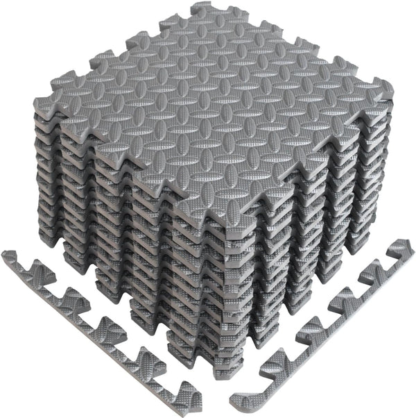A2ZCARE Puzzle Exercise Mat with EVA Foam Interlocking Tiles - Interlocking Floor