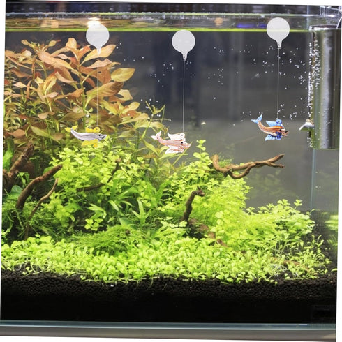 6 Pcs Floating Ball Pendant, All Glass Aquariums Float Frog Ornament, Aquarium Decor for Small Goldfish Fish Tank