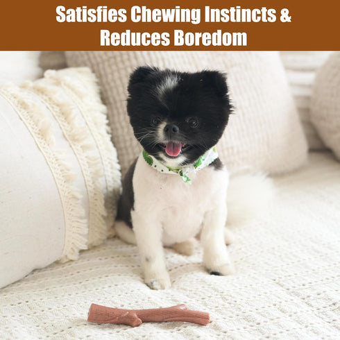 SPOT Bam-Bones Plus Branch - Durable Dog Chew for Aggressive Chewers, Bamboo Fiber & Nylon, 5.75in, Beef Flavor, Great