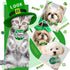 24pcs St. Patrick's Day Dog Bow Ties, Adjustable Green Pet Collar Attachment, Lucky Clover Bowties for Dogs