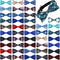 16 Pieces Hawaiian Style Dog Bow Ties with Rubber Bands, Slide Dog Collar Attachment for Large Dogs, Spring Summer