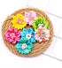 80pcs Dog Flower Bows - Bulk Holiday Small Dog Hair Bows with Rubber Bands for Grooming Accessories