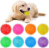VITEVER 8 Colors 2.5” Squeaky Dog Toy Balls, Puppy Chew Toys for Teething, Durable Balls for Teeth Cleaning - Safe, BPA