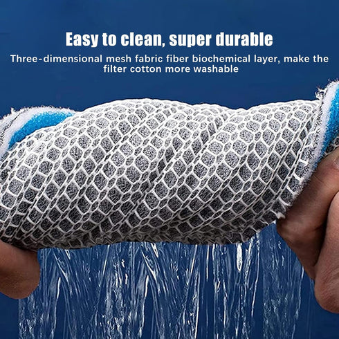 8-Layer Aquarium Filter Media Pads, Foam Filter Accessories for Fish Tank & Pond (47.2 x 11.8 inch)