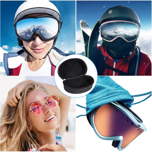 PATIKIL Hard Ski Goggle Case, Shockproof EVA Sports Glasses Box for Snowboard Goggles
