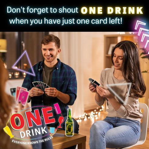 One Drink Adult Drinking Game - Slightly Competitive Card Game for Parties and Game Nights