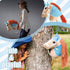 Teyva Daily 9 Pcs DIY Hobby Horse Bridle Kit Include Horses Ear Bonnet Blanket Halter Sugar Cubes Red Green Apples