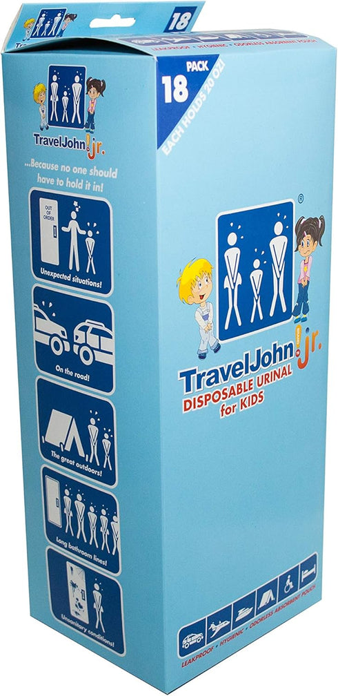 TravelJohn (TJ1H) 18 Pack Jr. Disposable Urinal