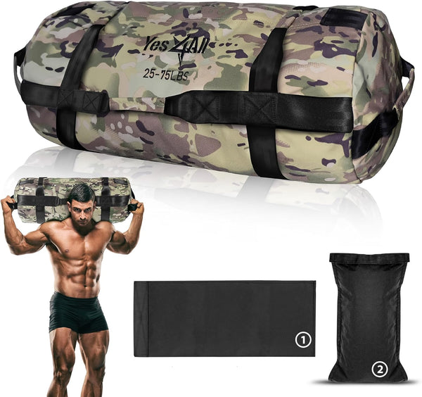 Yes4All Sandbags for Working Out - Adjustable Weight Training Bags with Handles, Multiple Colors & Sizes 5-200lbs