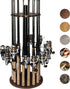 Rush Creek Creations 16 Round Fishing Rod Rack - Dark Walnut Fishing Pole Holder and Storage