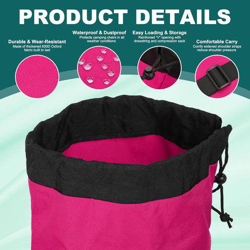 PATIKIL Foldable Camp Chair Replacement Bag, Camping Chairs Folding Chair Carry Bag with Adjustable Shoulder Strap