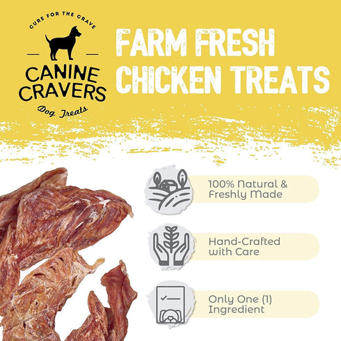 Canine Cravers Single Ingredient Dog Treats, Healthy and Nutritious Human Grade Air Dried Hypoallergenic Pet Food,