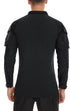 TACVASEN Men's Long Sleeve 1/4 Zip Tactical Military Shirt Windproof Hiking Pullover with Pockets