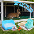 10 Honeydak Pcs Rabbit Starter Kit Small Litter Box Bunny Grooming Kit Scratch Pads Hay Feeder Bowl Ice Pad with Bunny