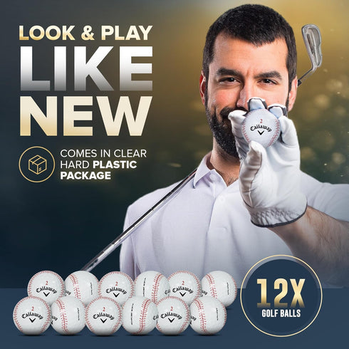 GBM Callaway Chrome Soft Certified Refinished Baseball Golf Balls | 12 Pack | Par-FECT for Any Golf Outing