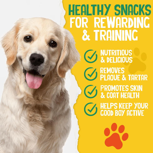 Zevy and Zoe's All Breeds Dog Treats, 11 oz, Rawhide Free Chicken Sticks Wrapped Dog Chews