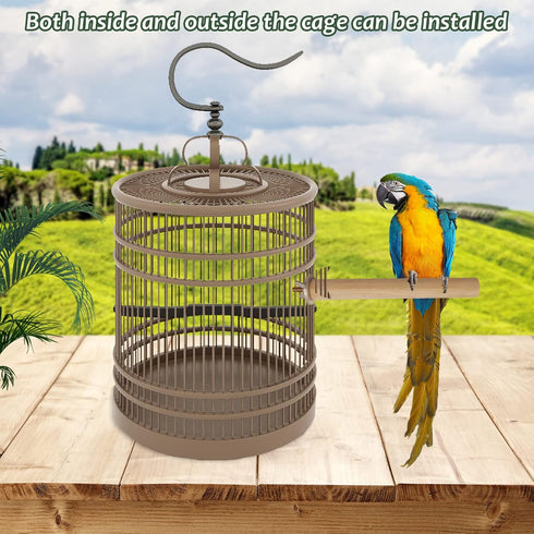 Hamiledyi Bird Perch for Cage, 5 Piece Set Natural Wood Perch for Small and Medium Birds
