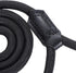 Mile High Life | Premium Leather Dog Leash | Strong Rope Leash | Leather Handle | Zinc Alloy Strong Clasp | Small Medium Large Dogs | 4/5/6 Feet(Black, 72 Inch (Pack of 1))