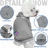 SCENEREAL Dog Hoodie Sweaters for Small Medium Large Dogs, Fleece Sweatshirt with Hat and Pocket, Grey (M)