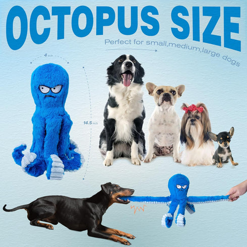LEGEND SANDY Dog Toys for Aggressive Chewers - Large Interactive Squeaky Tug of War Dog Toy, Crinkle Dog Toy