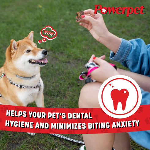 100% 8oz Powerpet Taffy Bites - Low Fat Premium Beef Jerky Treat, Natural Beef Esophagus Dog Chew, Highly Digestible