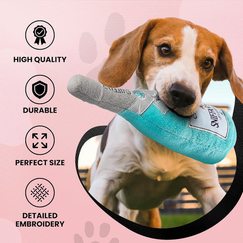 Dog Diggin Designs Libation Station Collection - Unique Squeaky Parody Plush Dog Toys, Shaken, Not Stirred