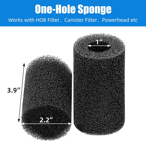 12-Pack 1 AQUANEAT Pre-Filter Sponge for Aquarium Shrimp Fry Fish Tank Filter Intake, Replacement Foam Cover