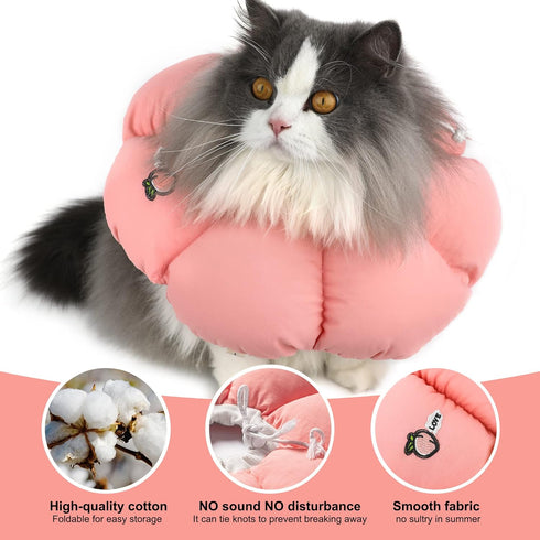 HiDREAM Cat Cone Collar - Cute Waterproof Elizabethan e Collar for Cats, Anti-Bite Wound Healing