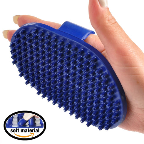 Dog and Cat Grooming Brush, Rubber Brush for Bathing, Washing, Deshedding Short or Long Pet Hair