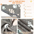 4 Pcs Paw Print Fleece Pet Blanket for Small Medium Dogs Cats, Warm Soft Sleep Mat Guinea Pig Cage Liners Blanket (Dark