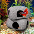 6 Pack Aquarium Decoration Rock Caves, Betta Fish Tank Hideaway, Stones House Decor for Cichlid Shrimp Territorial Fish