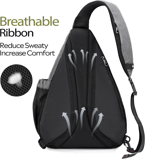 OutdoorMaster Sling Bag, Hiking Daypack, Crossbody Shoulder Chest Backpack for Urban Outdoor Travel